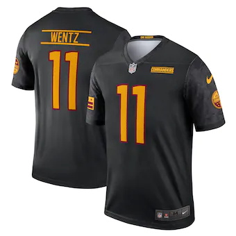 mens nike carson wentz black washington commanders alternat